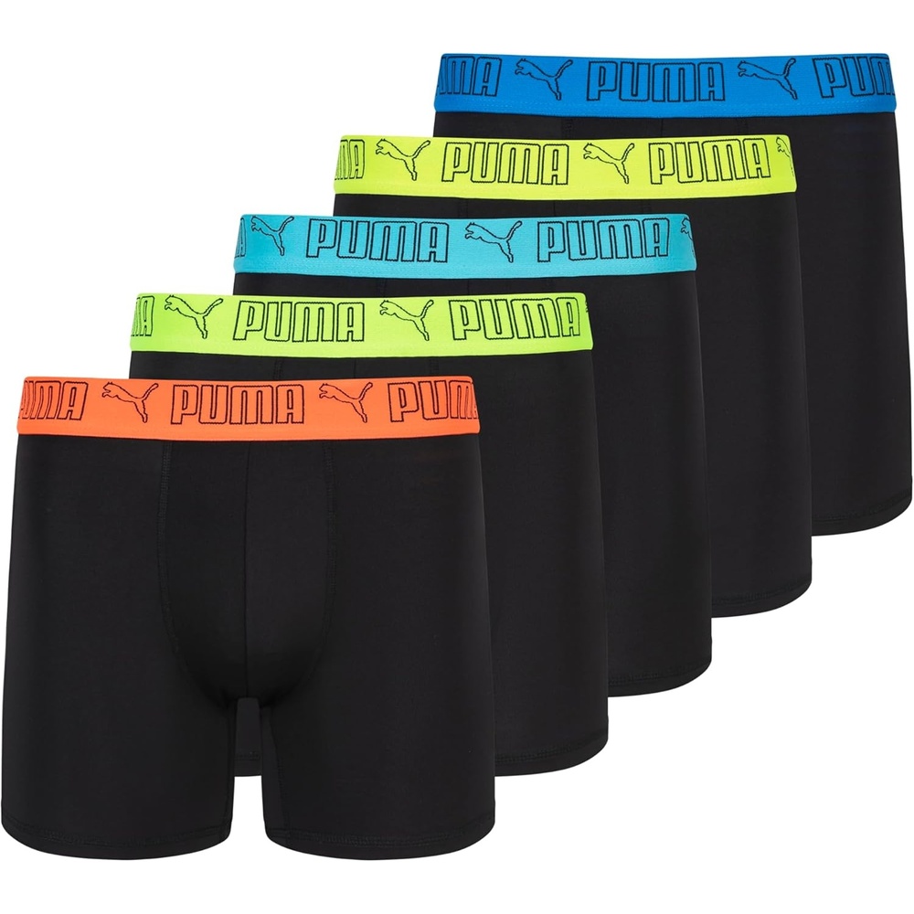 image:imagePUMA Mens 5 Pack Performance Boxer BriefsBlackBright
