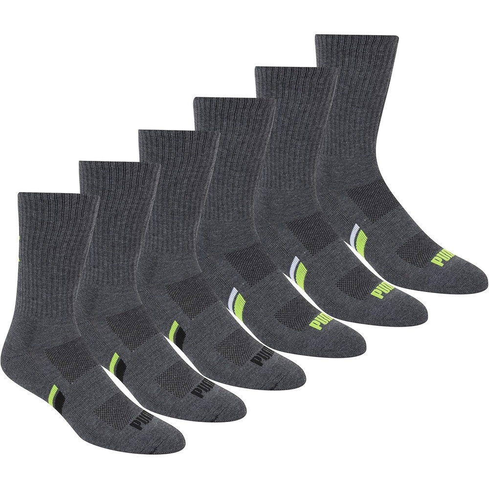 image:imagePUMA Mens Crew Socks 6PackGreyGreen