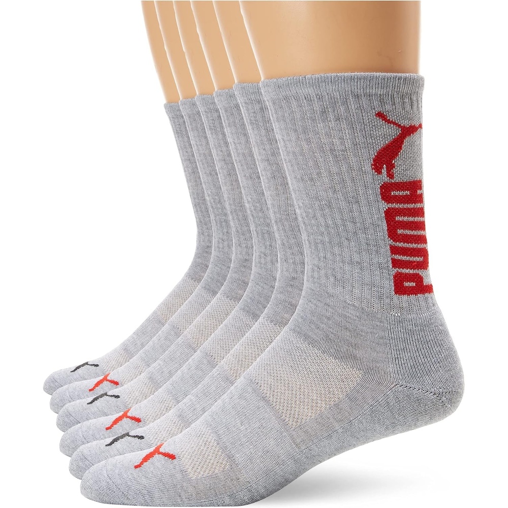 image:imagePUMA Mens Crew Socks 6PackMedium Grey