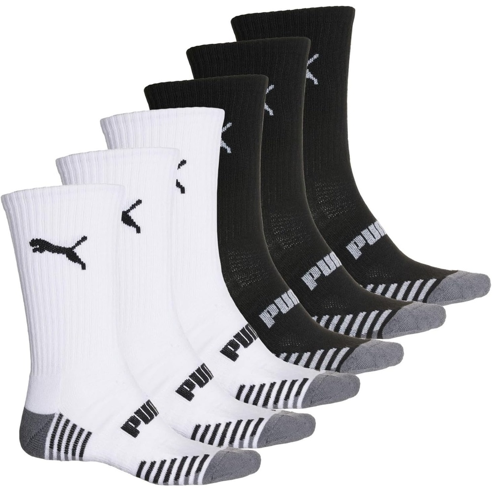 image:imagePUMA Mens Crew Socks 6PackWhite Black