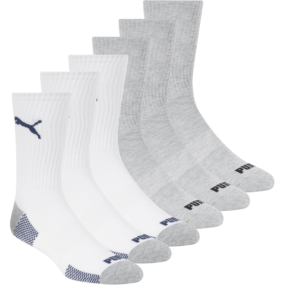 image:imagePUMA Mens Crew Socks 6PackWhiteGrey