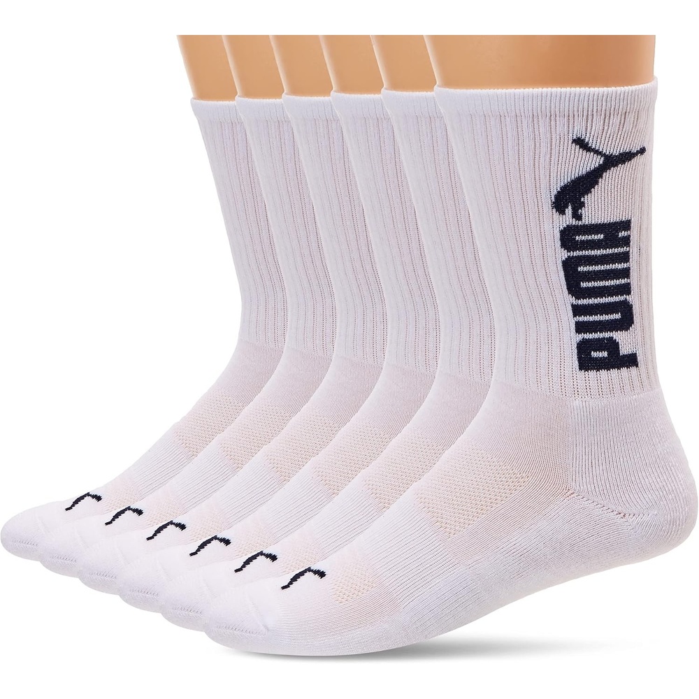 image:imagePUMA Mens Crew Socks 6PackWhiteNavy
