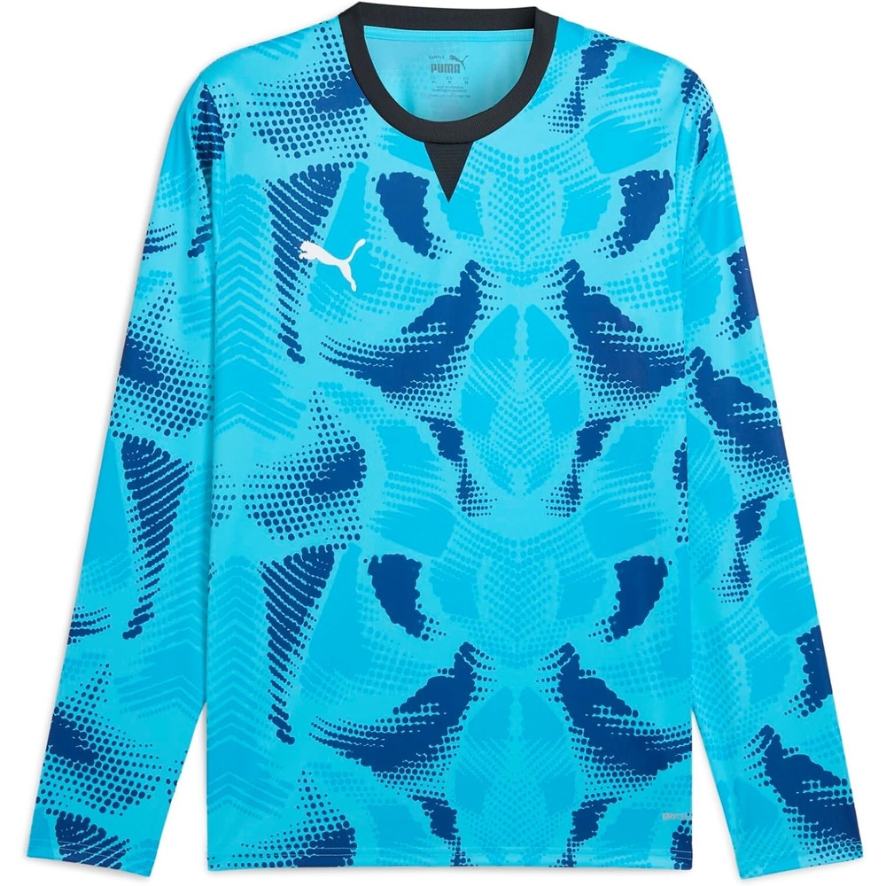 image:imagePUMA Mens Teamtarget Long Sleeve JerseyBright Aquawhitespeed Blue Gk Ah25