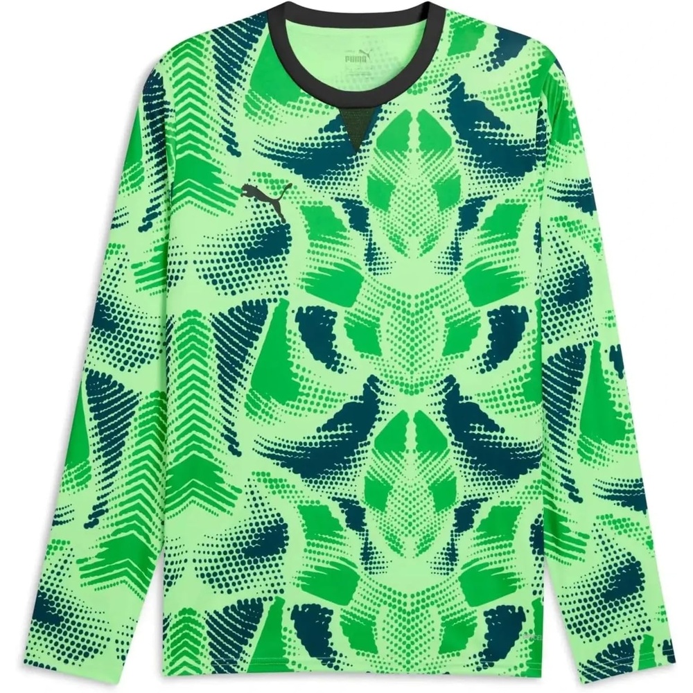 image:imagePUMA Mens Teamtarget Long Sleeve JerseyFizzy Limeblackgreen Gk Ah25