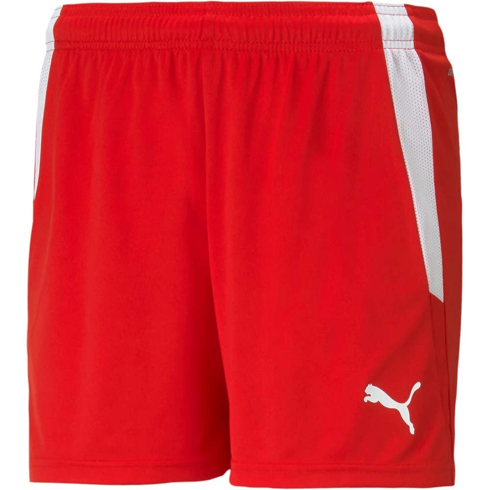 image:imagePUMA Womens Team Liga Shorts Athletic Bottoms Athletic Comfort Technology  BluePuma Redpuma White