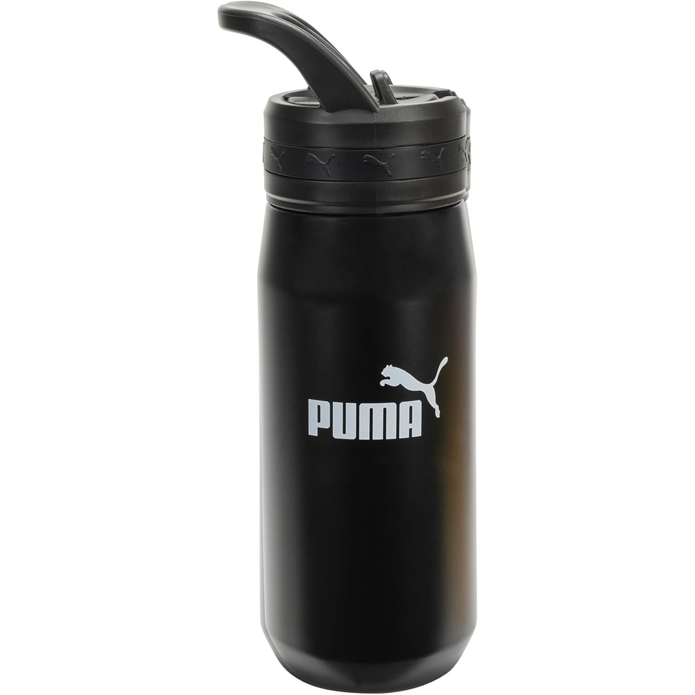 image:imagePUMA unisexadult 18oz Insulated Stainless Steel Water Bottle With Straw amp Carry HandleBlackBlack