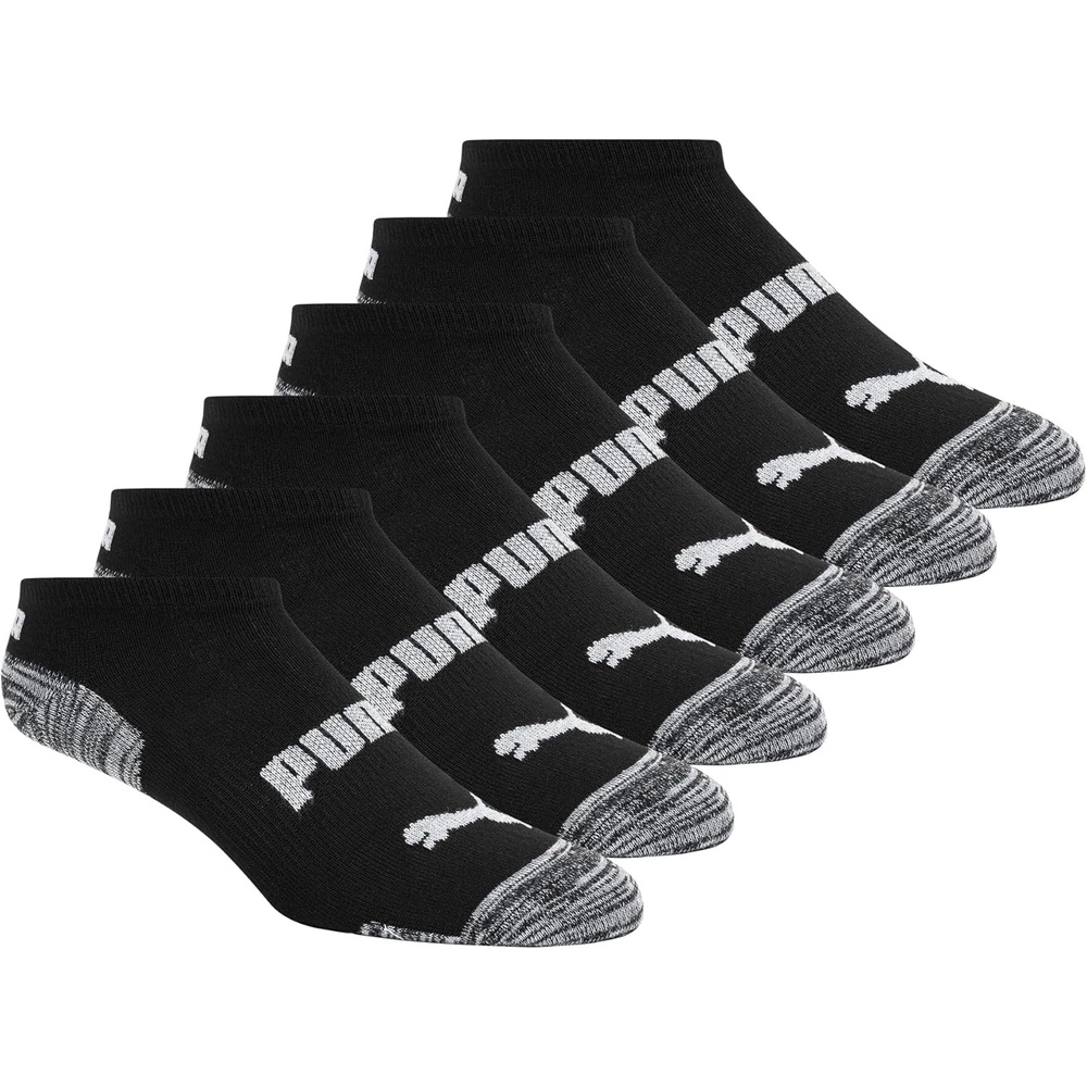 image:imagePUMA womens Low Cut 6 Pack No Show Socks BlackGrey 9 11 US
