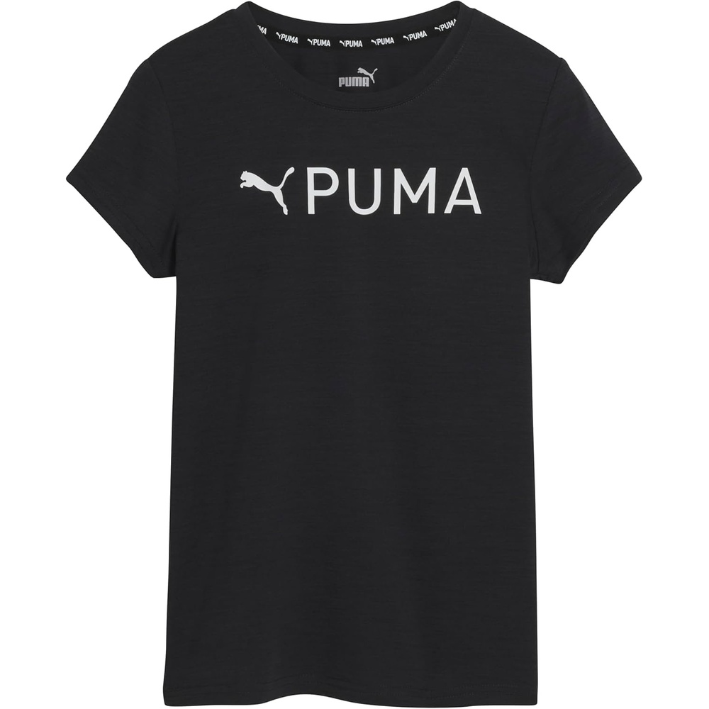 image:imagePuma Girls Active Essentials Short Sleeve Performance TShirtBlackGrey