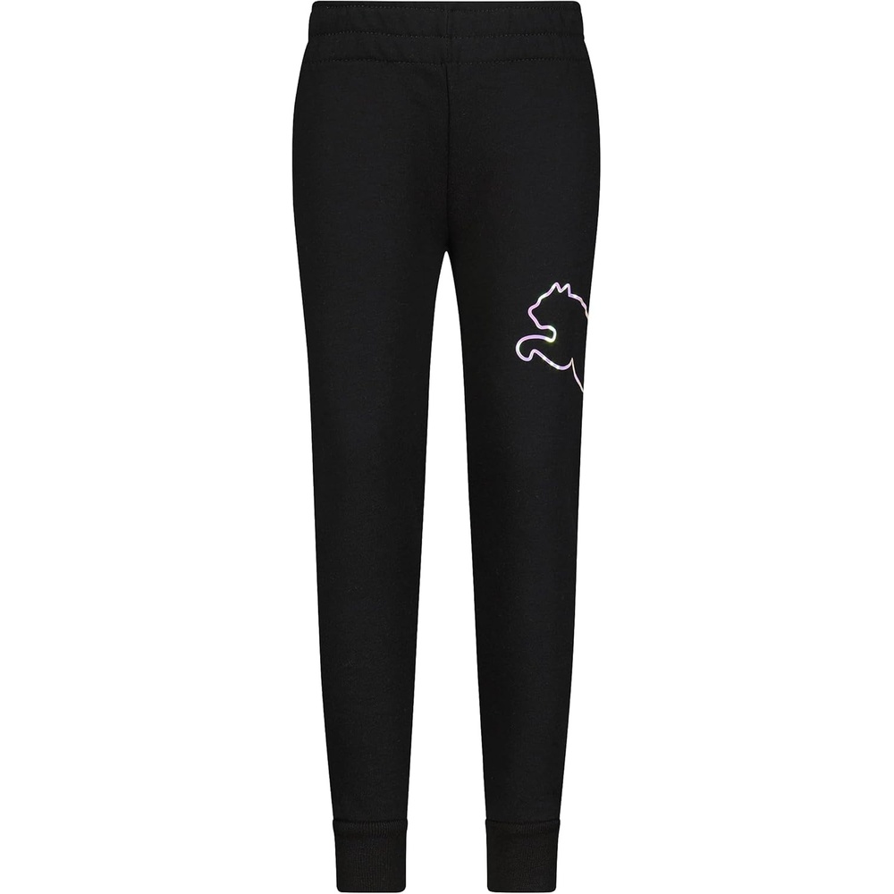 image:imagePuma Girls Core Logo Jogger Fleece Lined Elastic Waistband Pull on PantBlack