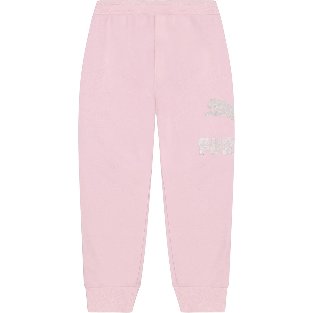 image:imagePuma Girls Core Logo Jogger Fleece Lined Elastic Waistband Pull on PantChalk Pink