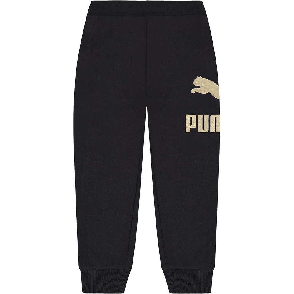 image:imagePuma Girls Core Logo Jogger Fleece Lined Elastic Waistband Pull on PantPuma Black