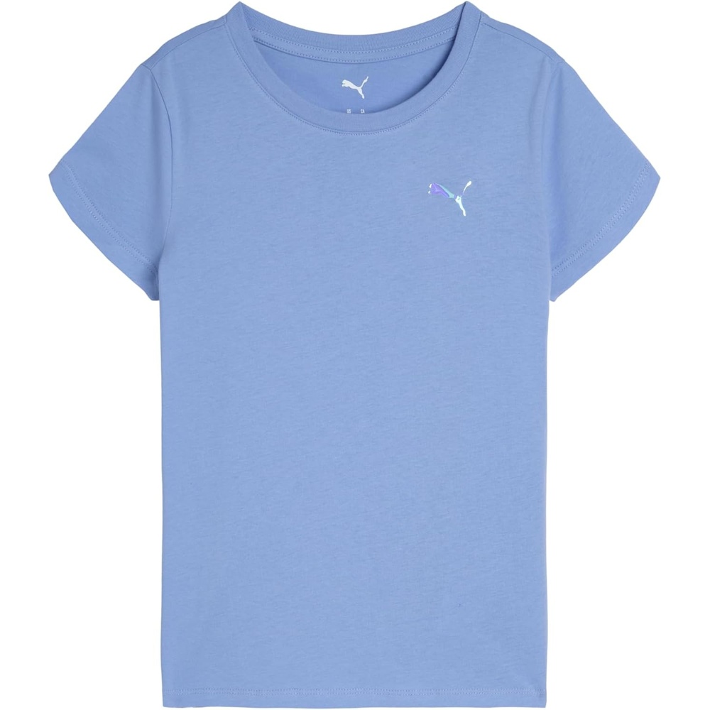 image:imagePuma Girls Core Logo Short Sleeve TShirt Crewneck Soft and LightweightIntense Lavender