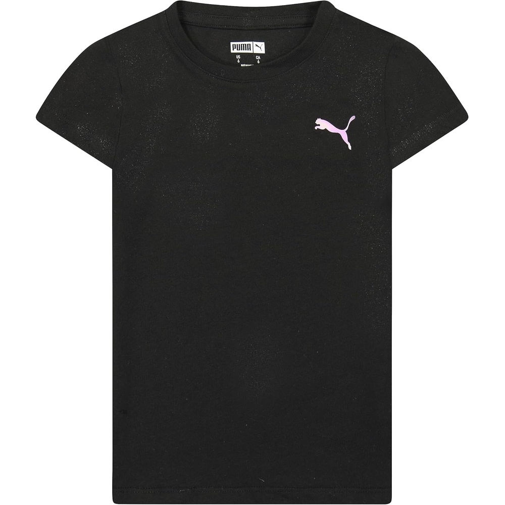 image:imagePuma Girls Core Logo Short Sleeve TShirt Crewneck Soft and LightweightPuma Black