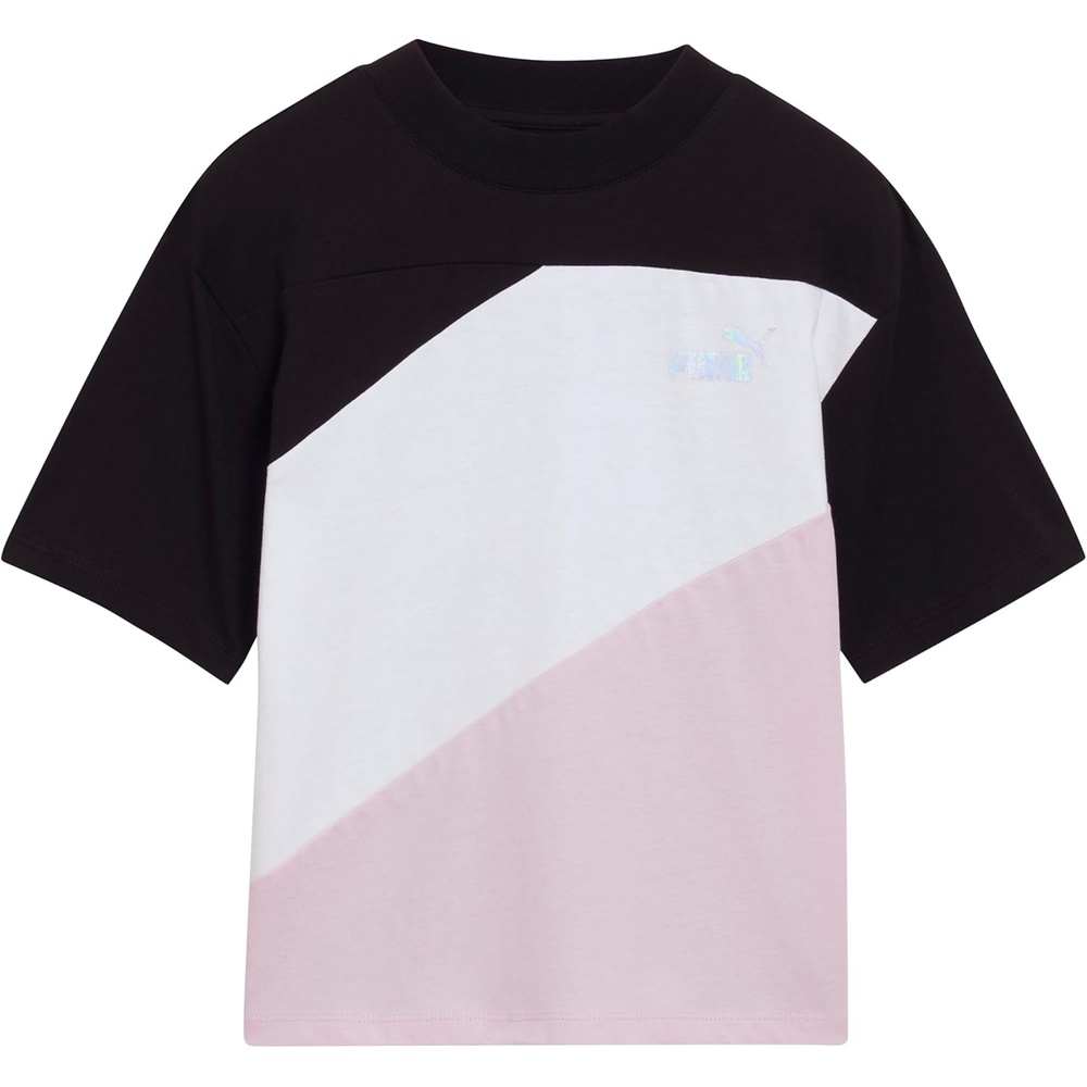 image:imagePuma Girls Short Sleeve TShirt Fashion Prints amp Colors Soft and ComfortableBlackPurple