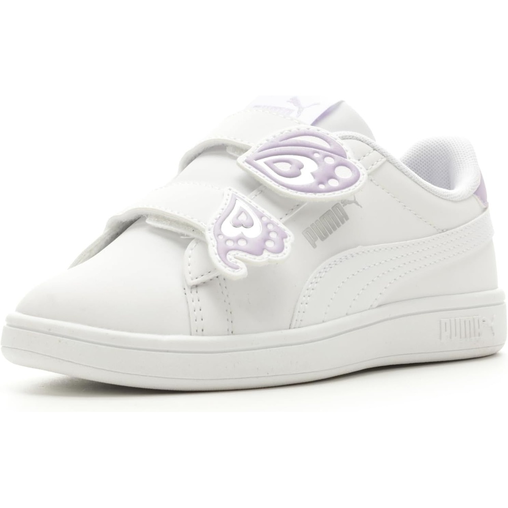 image:imagePuma UnisexChild Smash Hook and LoopButterfly Puma Whitevivid Violetpuma Silver