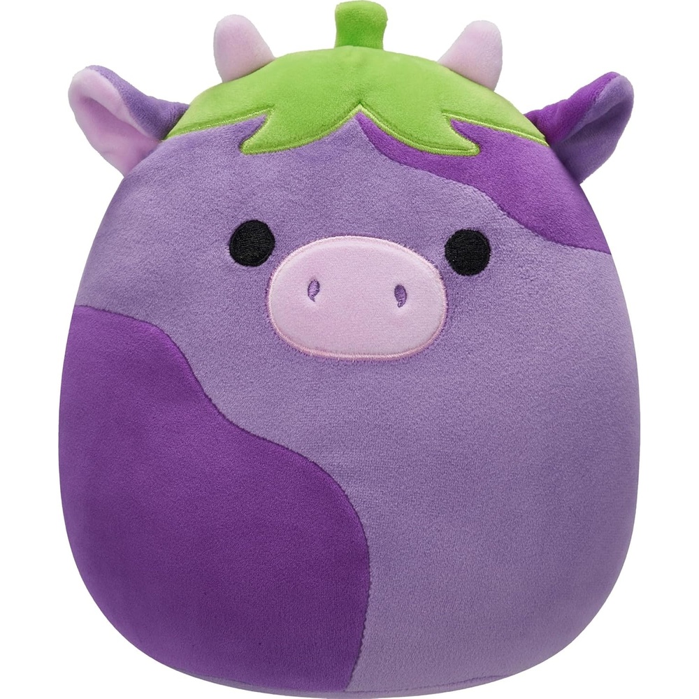 image:imageSquishmallows Original 8Inch Ingred Purple and Black Spotted Cow  Official Jazwares Plush LittleEggplant Cow