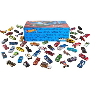 Hot Wheels Set of 10 1:64 Scale Toy Trucks and Cars for Kids and Collectors, Styles May Vary (Amazon Exclusive)(50-Pack)