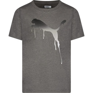 PUMA Boys’ Big Cat Logo T-Shirt(Charcoal Heather)