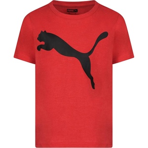 PUMA Boys’ Big Cat Logo T-Shirt(High Risk Red Heather)