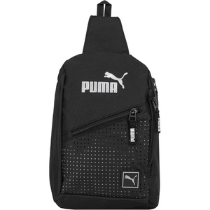 PUMA EVERCAT SIDEWALL SLING BACKPACK,Black/Silver,One Size(Black/Silver)