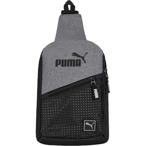 PUMA EVERCAT SIDEWALL SLING BACKPACK,Black/Silver,One Size(Heather Grey)