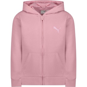 PUMA Girls’ Core Logo Zip Up Hoodie(Pale Pink)