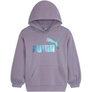 PUMA Girls’ Puma Vibe Pk Ctn Fleece Oversized Pullover Hoodie(Pale Plum)