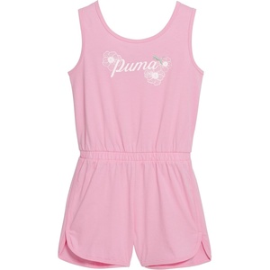 PUMA Girls’ Sleeveless Romper, One Piece Outfit, Lightweight & Breathable(Medium Pink)