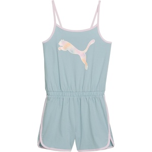 PUMA Girls’ Sleeveless Romper, One Piece Outfit, Lightweight & Breathable(Turquoise Aqua)