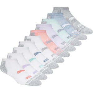 PUMA Kids’ 10 Pack Low Cut Socks(Peach)