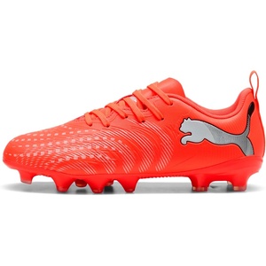 PUMA Kids Boys Future 9 Play FirmArtificial Ground Soccer Cleats – Red(Glowing Red-puma White-puma Black-puma Silver)