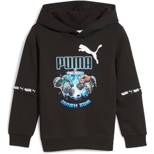 PUMA Kids Boys X Hot Wheels Graphic Hoodie Casual Outerwear Casual – Black(Black)