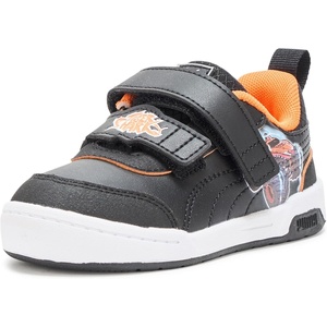 PUMA Kids Boys X Hot Wheels Multiflex 2 Slip On Sneakers Shoes Casual – Black(Puma Black-puma Black-orange Glo)