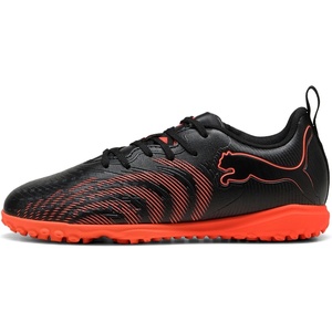 PUMA Kids Future 9 Play Turf Training Soccer Cleats (Little Kid/Big Kid)(Puma Black-glowing Red-strong Gray)