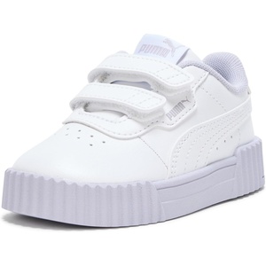 PUMA Kids Girls Carina 3.0 V Sneakers Shoes Casual(White-lilac Crush Ah25)