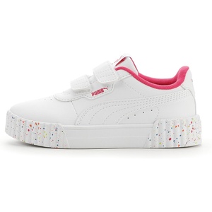 PUMA Kids Girls Carina 3.0 V Sneakers Shoes Casual(White-pink Ah25)