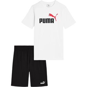 PUMA Kids Graphic T-Shirt & Fleece Short Set (Toddler)(Puma White)