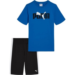 PUMA Kids Graphic T-Shirt & Fleece Short Set (Toddler)(Racing Blue)