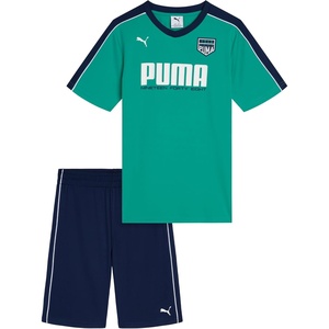 PUMA Kids Graphic T-Shirt & Fleece Short Set (Toddler)(Vibrant Green)