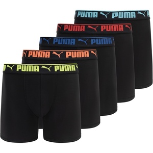 PUMA Men’s 5 Pack Performance Boxer Briefs(Black/Multicolor)