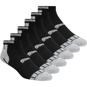 PUMA Men’s 6 Pack Low Cut Socks(Black Combo)