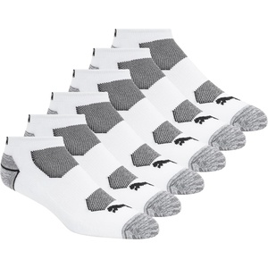 PUMA Men’s 6 Pack Low Cut Socks(White Traditional)