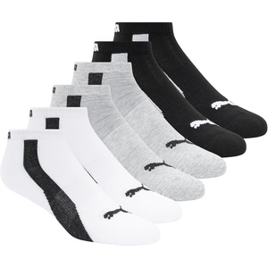 PUMA Men’s 6 Pack Low Cut Socks(White/Black/Grey)