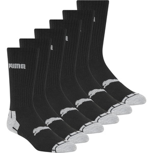 PUMA Men’s Crew Socks (6-Pack)(Black/Grey)