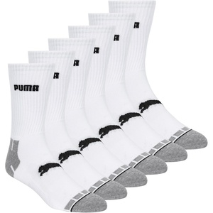PUMA Men’s Crew Socks (6-Pack)(White)