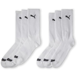 PUMA Men’s Crew Socks (6-Pack)(White Traditional)