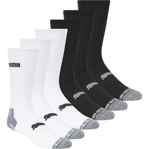 PUMA Men’s Crew Socks (6-Pack)(White/Black/Grey)