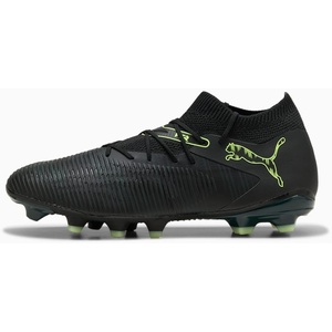 PUMA Mens Future 8 Match Firm GroundArtificial Ground Soccer Cleats – White(Black-fizzy Light-green Terrain Ah25)