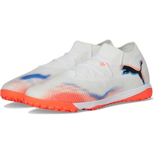 PUMA Mens Future 8 Match Turf Soccer Cleats – White(White-black-glowing Red Ah25)