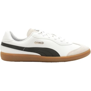 PUMA Mens King 21 Indoor Sneakers Shoes(Puma White/Puma Black/Gum)